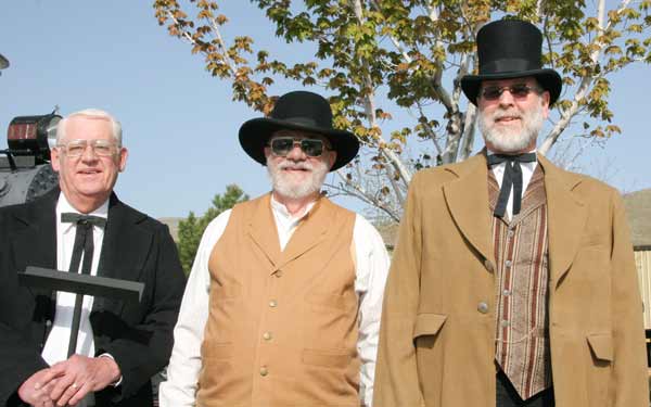 Promontory point reenactment with Ralph, Russ, and Frank